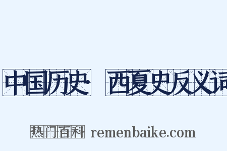中国历史·西夏史反义词是什么意思的图片